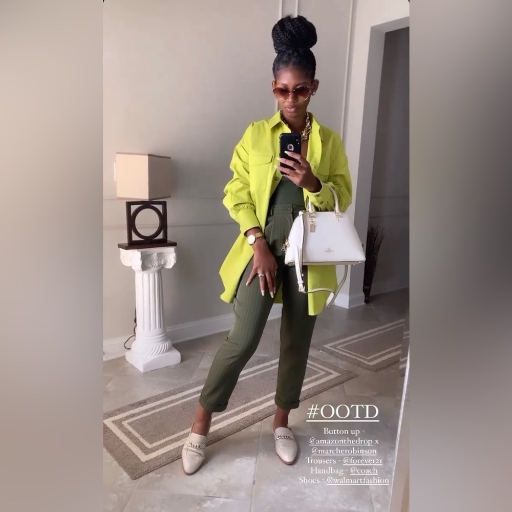 Women's Chartruese Shacket